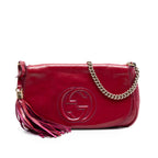 Medium Patent Soho Chain Flap Crossbody