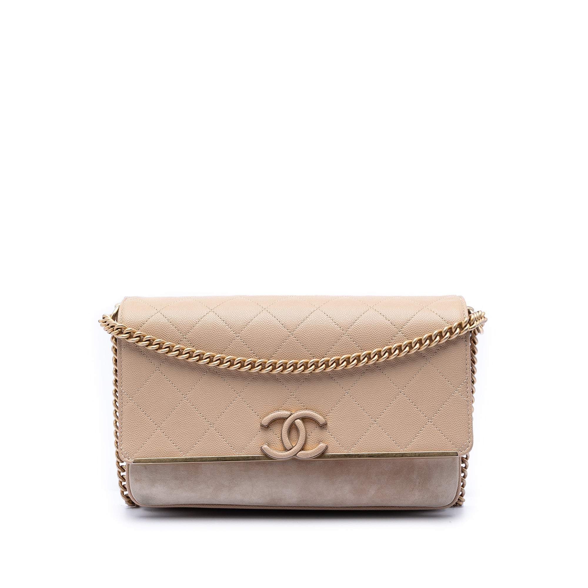 CC Stitched Caviar and Suede Lady Coco Flap