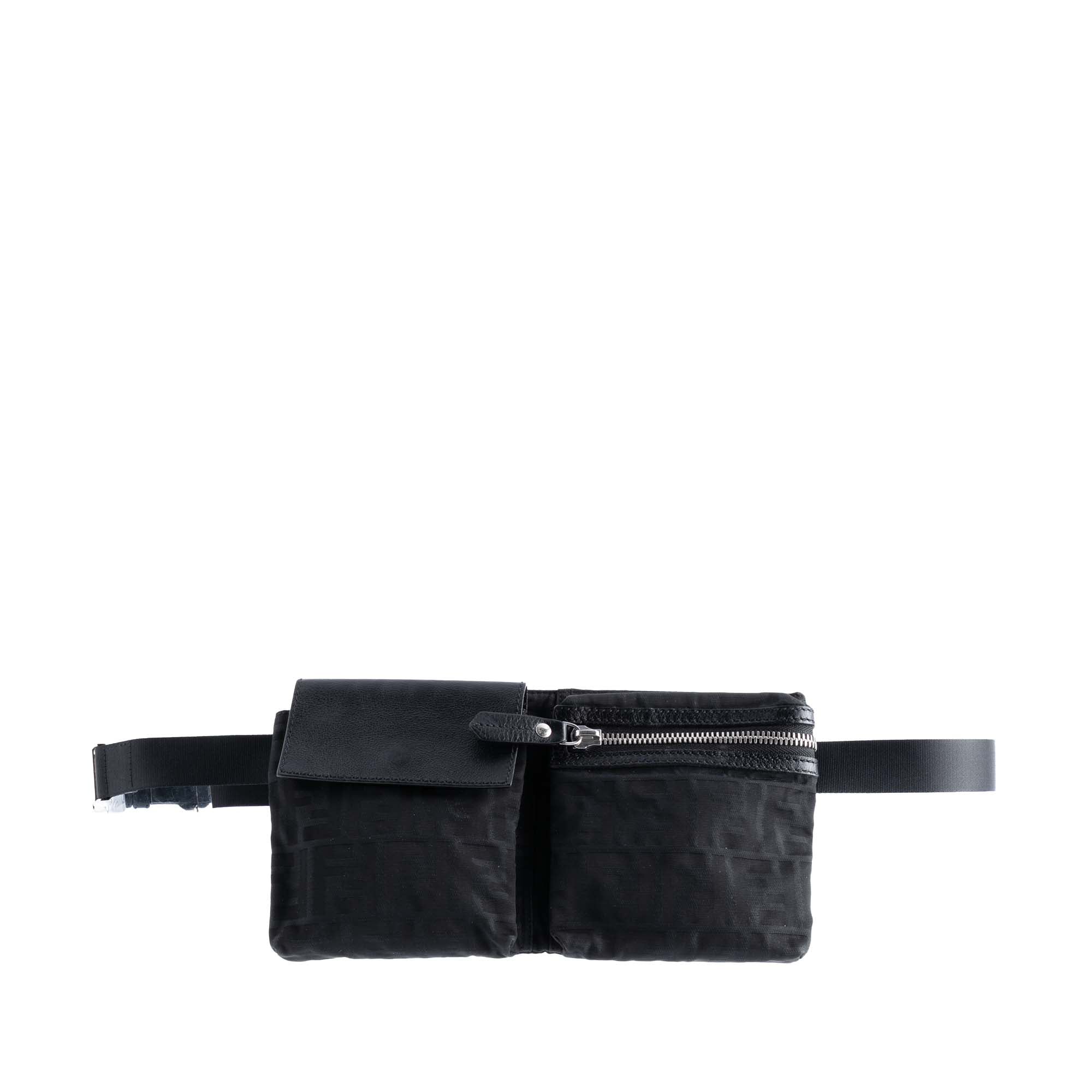 Zucca Canvas Double Pocket Belt Bag