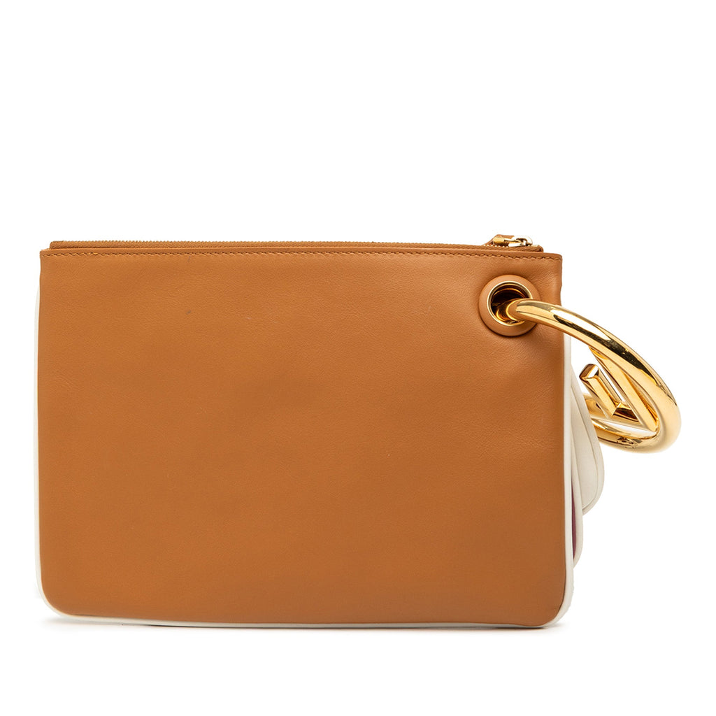 Leather Flowerland Triplette Clutch