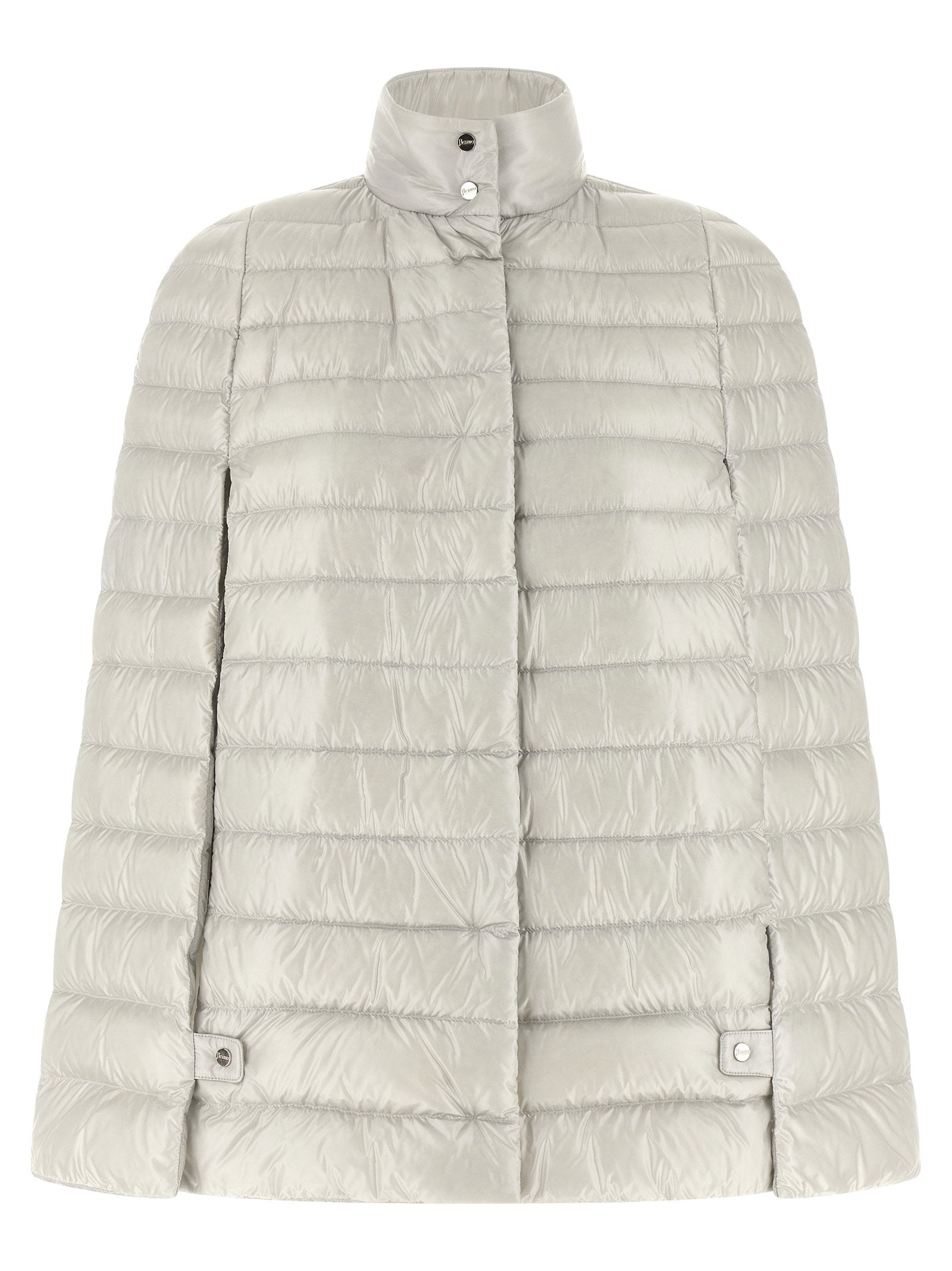 Herno Ultralight Quilted Down Cape Down Jacket — Cream