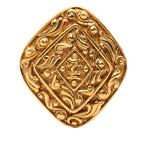 CC Gold Plated Diamond Brooch
