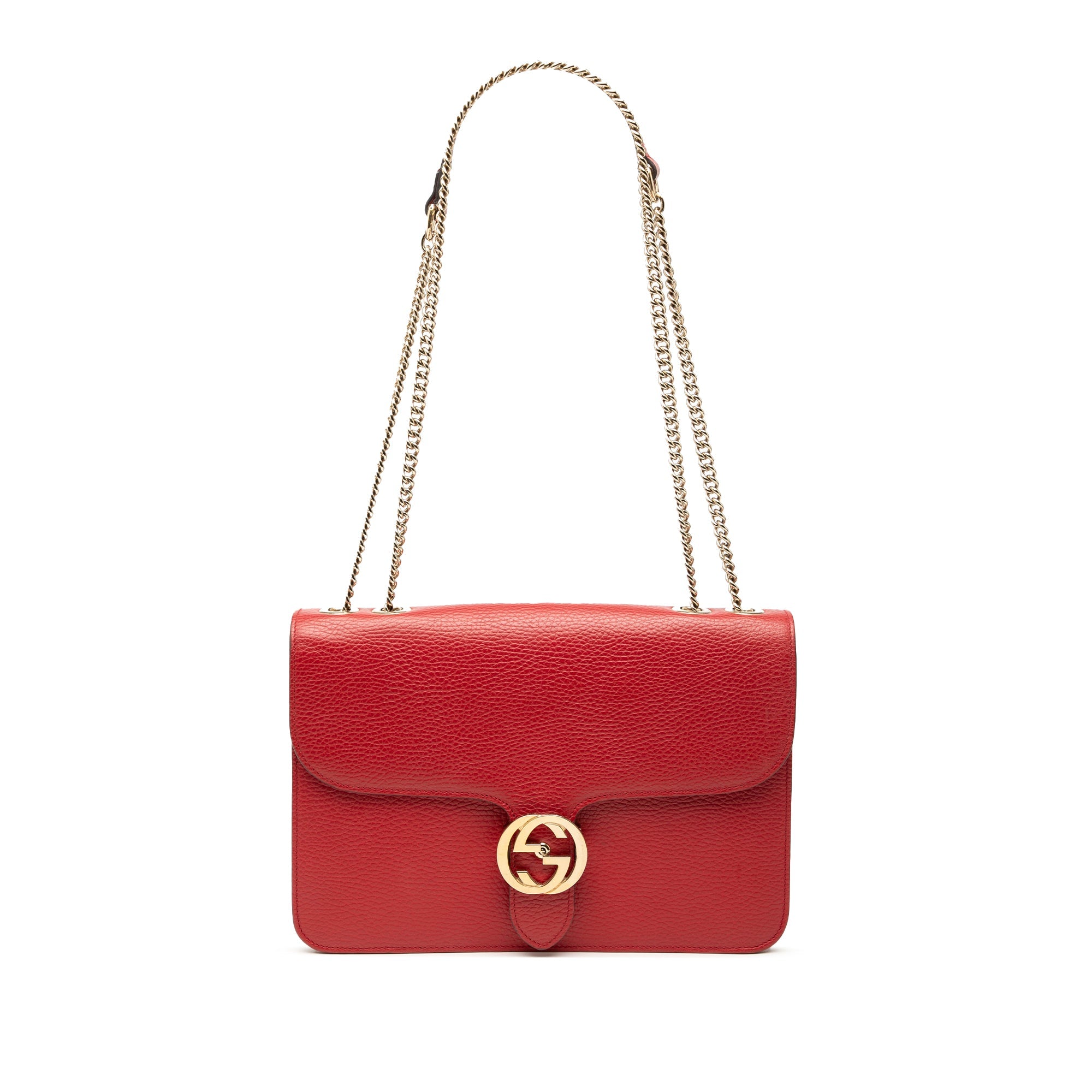 Medium Dollar Calfskin Interlocking G Crossbody