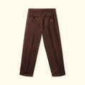 Double Pleated Trousers Brown