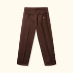Double Pleated Trousers Brown