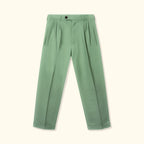 Double Pleated Trousers Drab Green