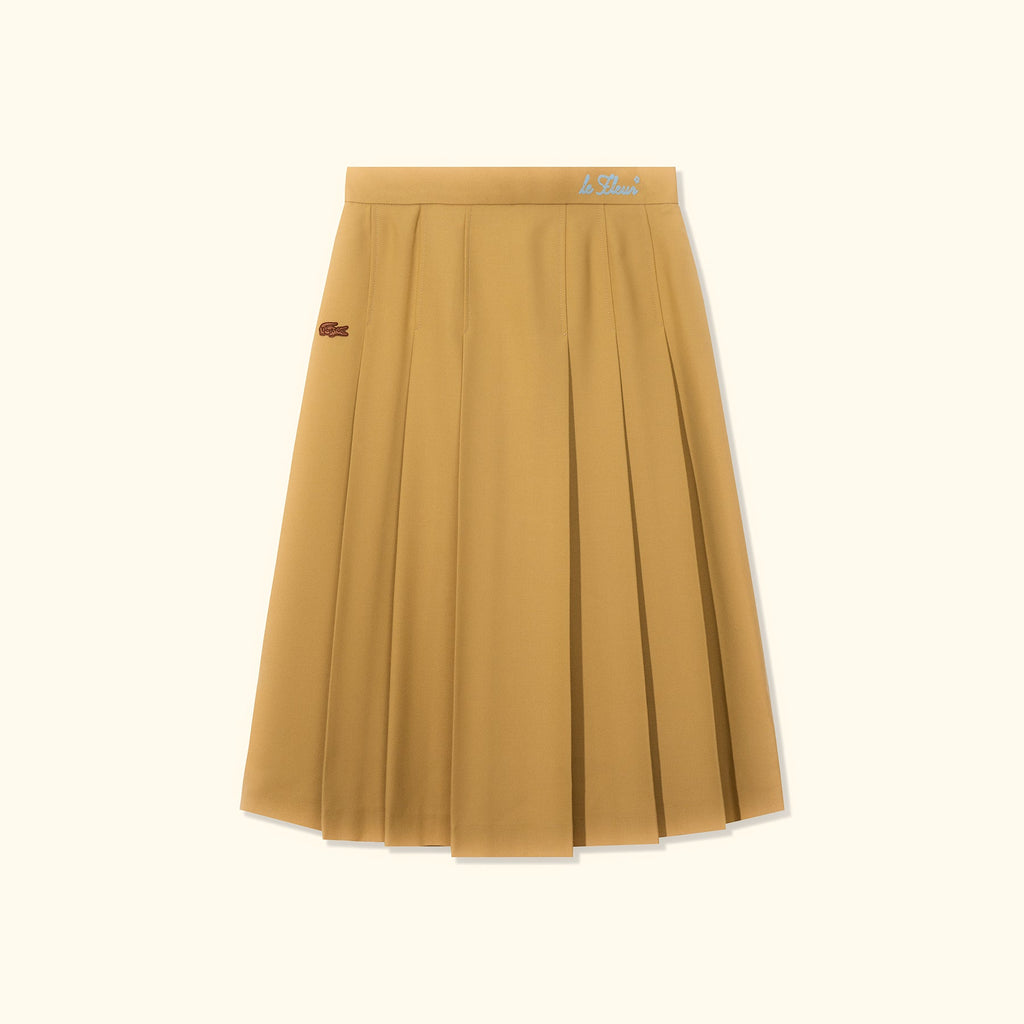 Tan Pleated Skirt