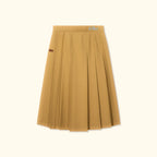 Tan Pleated Skirt