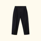 Double Pleated Trousers Black