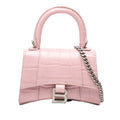 Nano Croc Embossed Hourglass Top Handle Bag