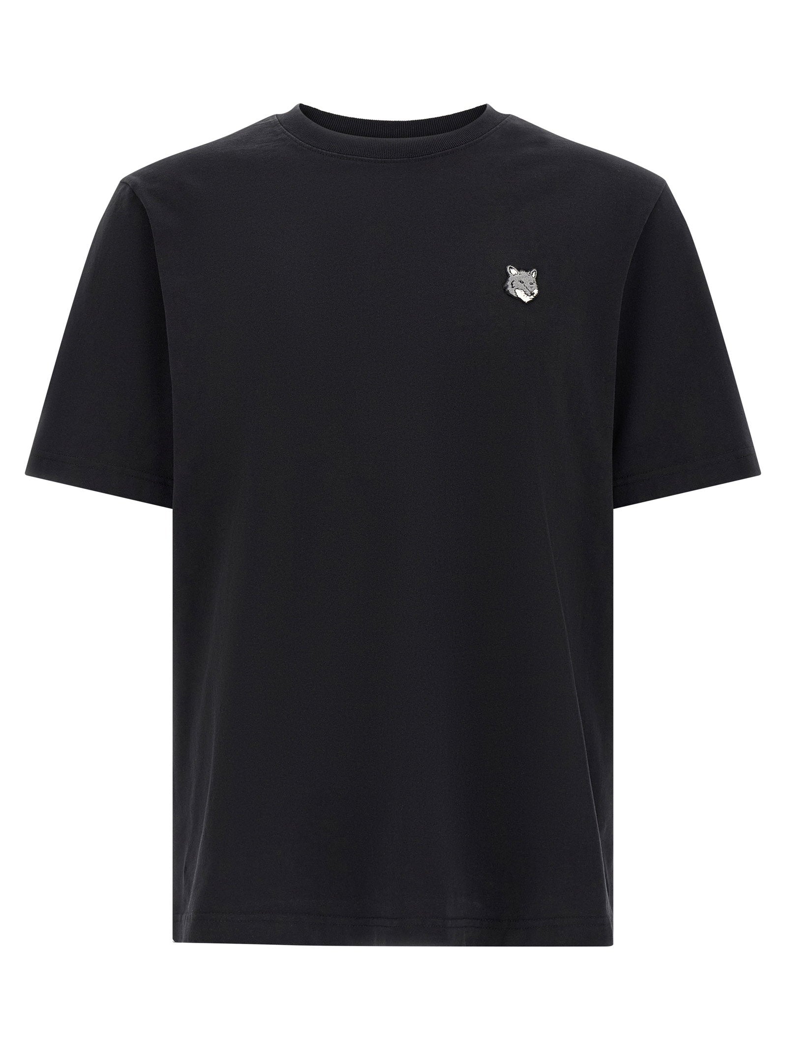 Maison Kitsuné Grey Fox Head Patch T-Shirt — Black