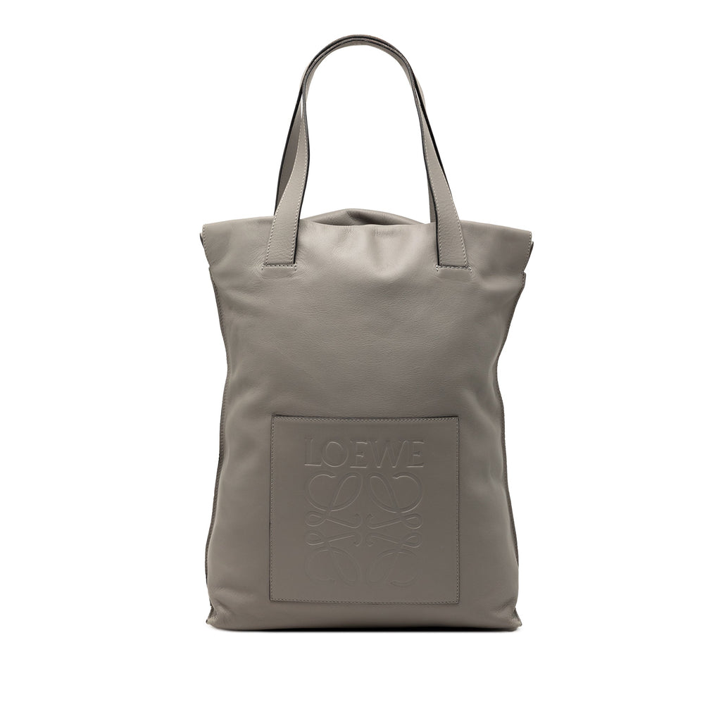 Leather Anagram Shopper Tote