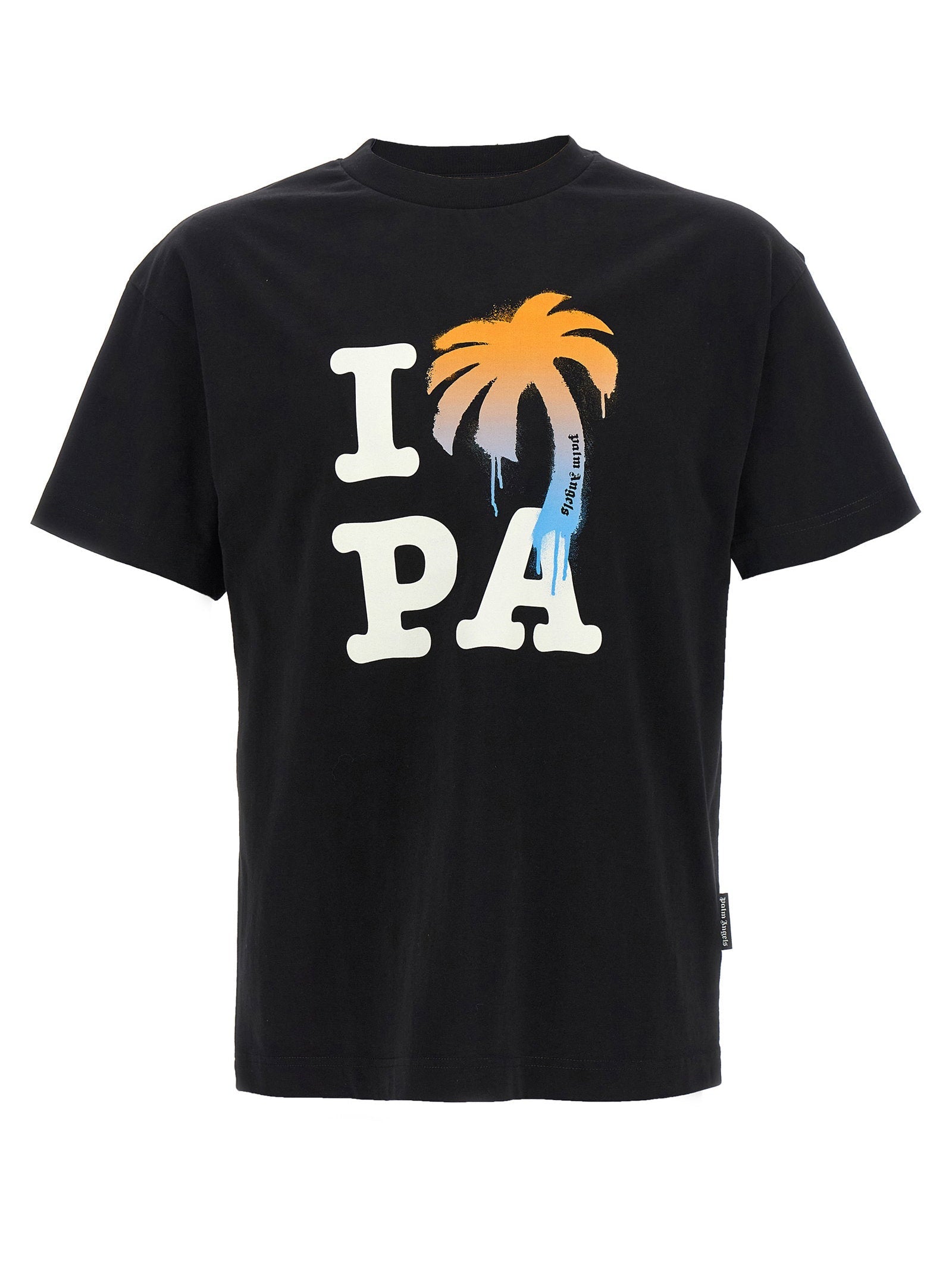 Palm Angels I Love PA Graphic-Print T-shirt — Black