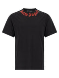 Palm Angels Logo-Embroidered Crew Neck T-Shirt — Black