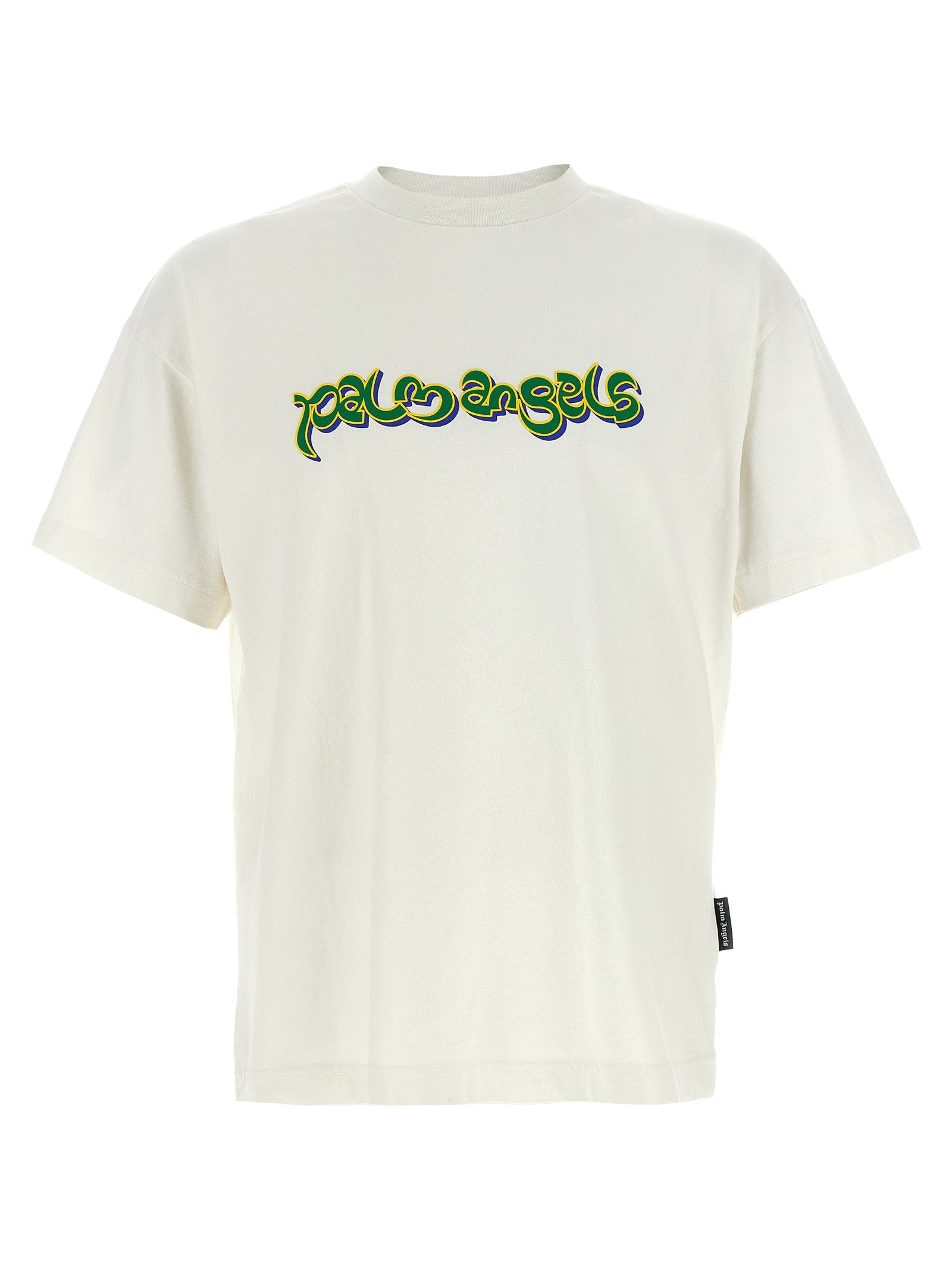 Palm Angels Thai Logo Print T-Shirt — Cream
