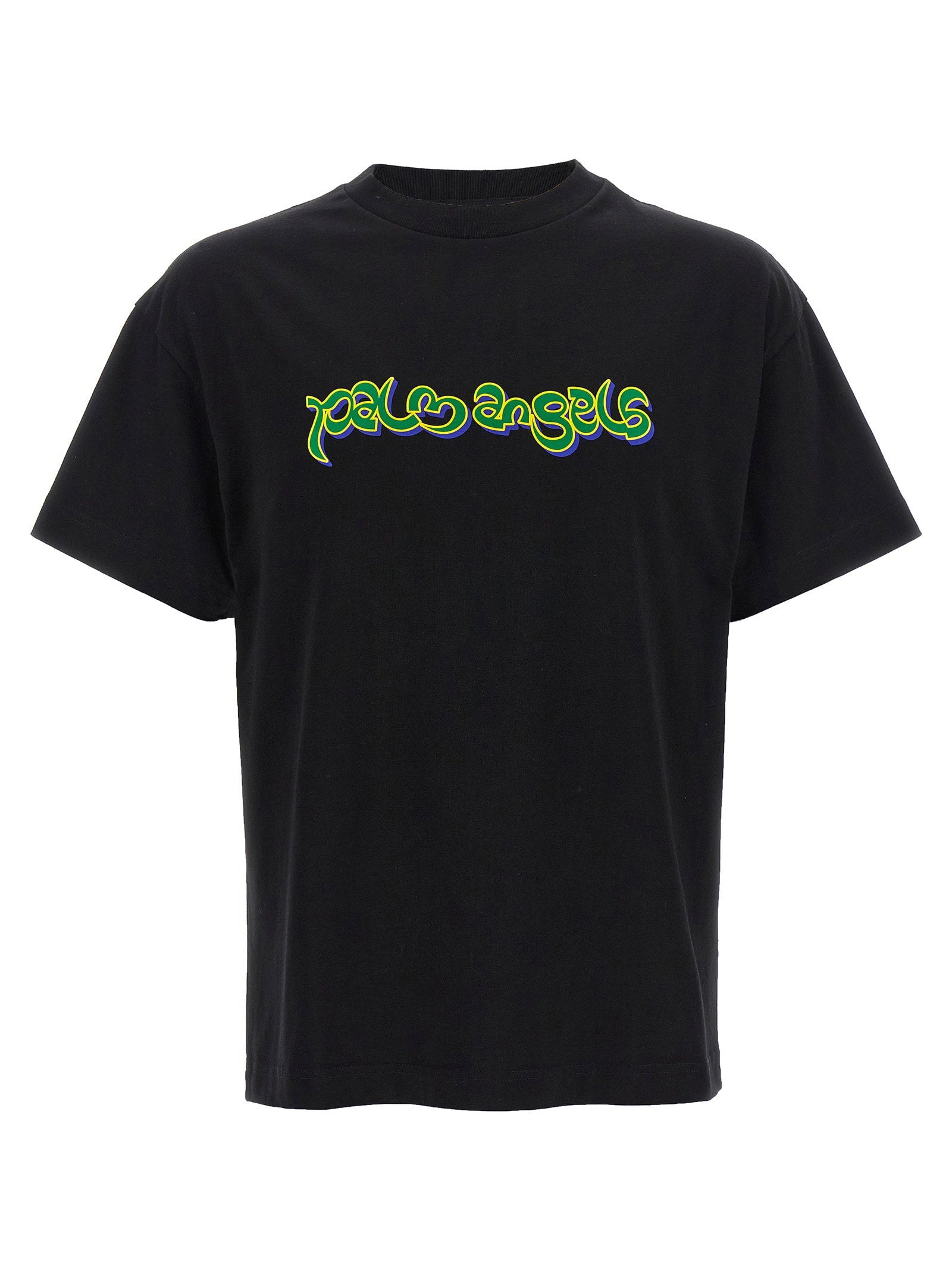 Palm Angels Thai Logo 3D Print T-shirt — Black