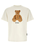 Palm Angels Teddy Bear Graphic Print T-shirt — Cream