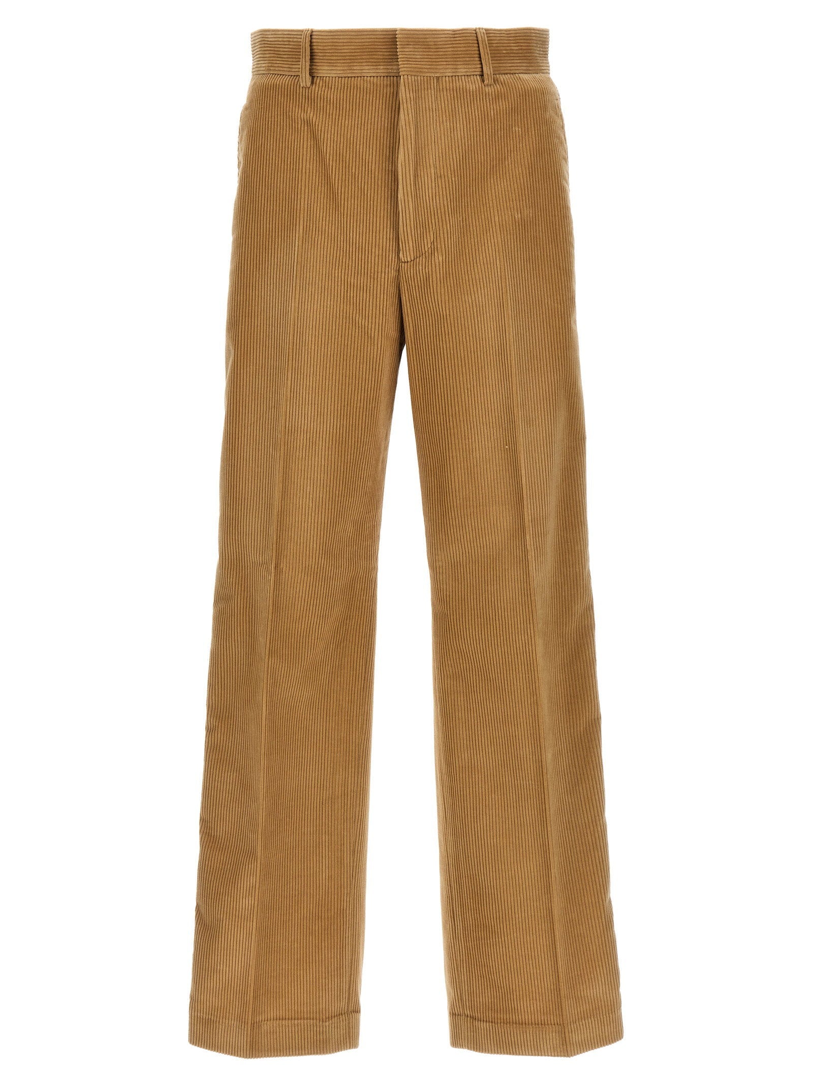 Palm Angels Corduroy Side-Stripe Trousers — Camel