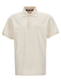 Palm Angels Monogram Logo-Embroidered Polo Shirt — Cream