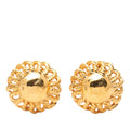 Gold Plated Round Clip On Earrings