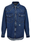 Palm Angels Cotton Denim Jacket — Blue