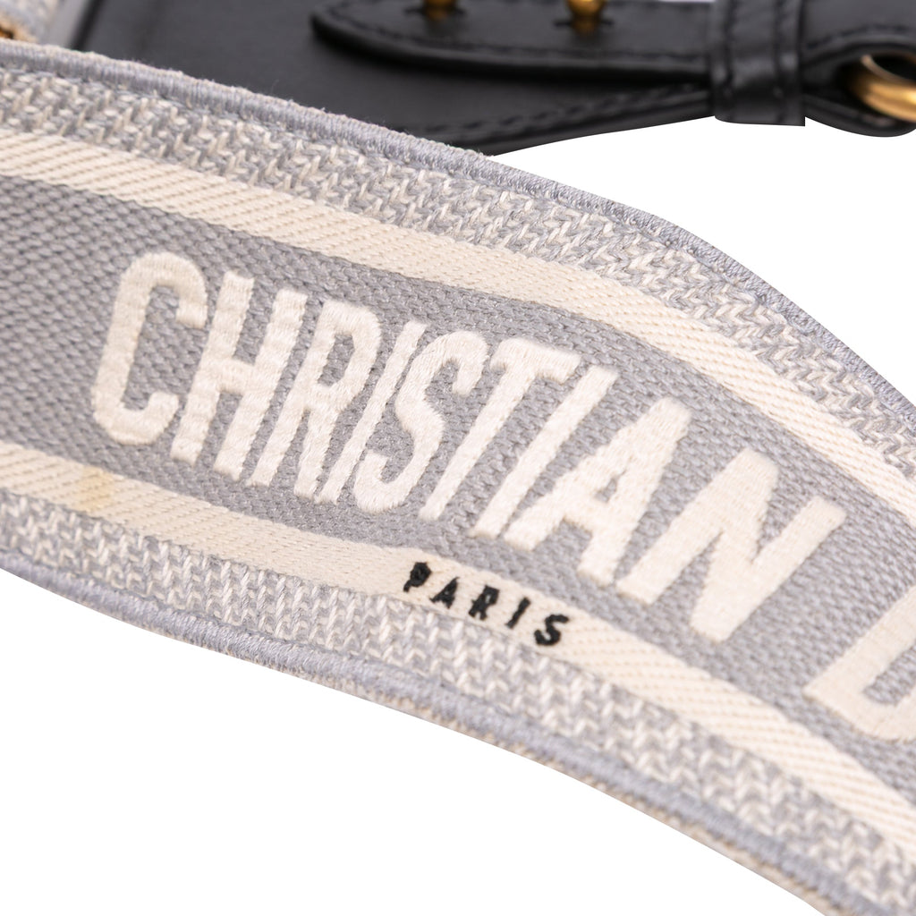 Embroidered Canvas Logo Bag Strap