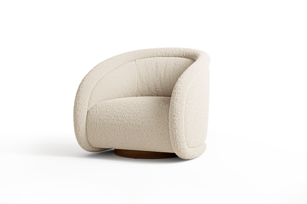 Violet Fabric Swivel Chair