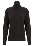 Lemaire Pure Merino Wool Cardigan — Charcoal