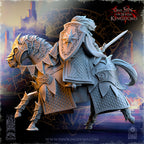Polomhir, Silvermoor Elves Commander on horse, The Beholder Miniatures