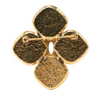 Gold Plated Coco Mark Flower Brooch
