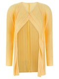 Pleats Please Issey Miyake Cardigan — Yellow