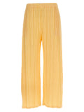 Pleats Please Issey Miyake Pleated Trousers — Yellow