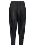 Pleats Please Issey Miyake Fluffy Basics Trousers — Black