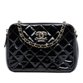 CC Quilted Patent Double Zip Camera Bag