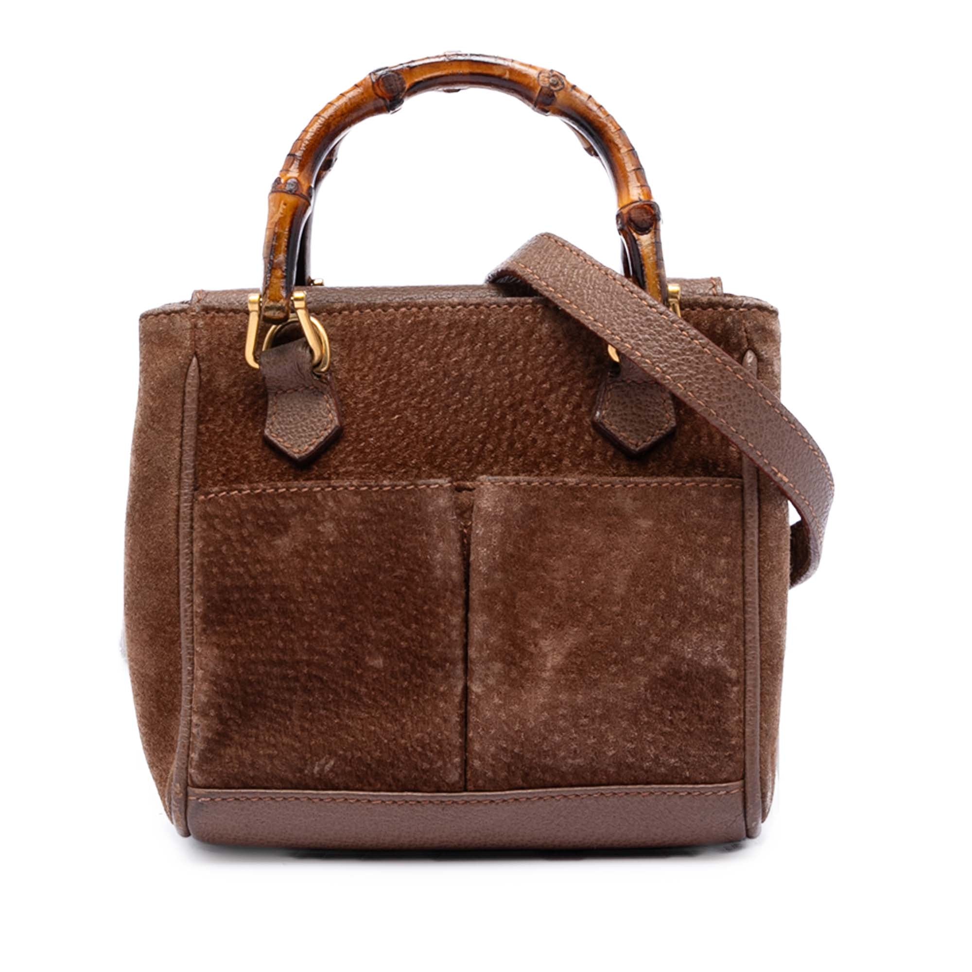 Mini Suede Bamboo Satchel