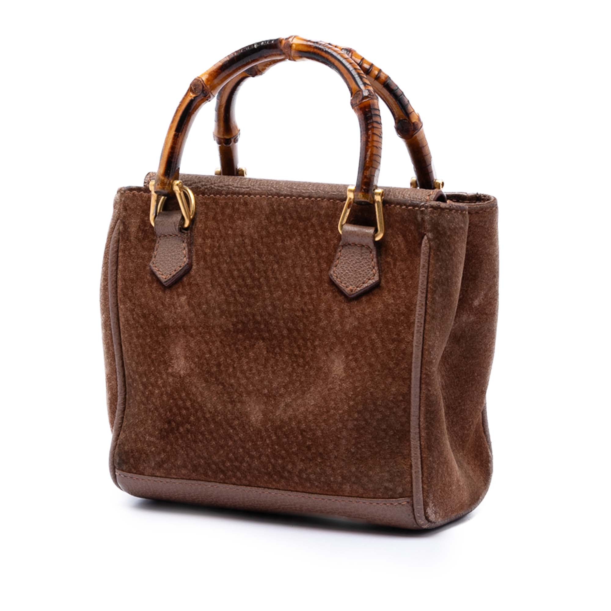 Mini Suede Bamboo Satchel