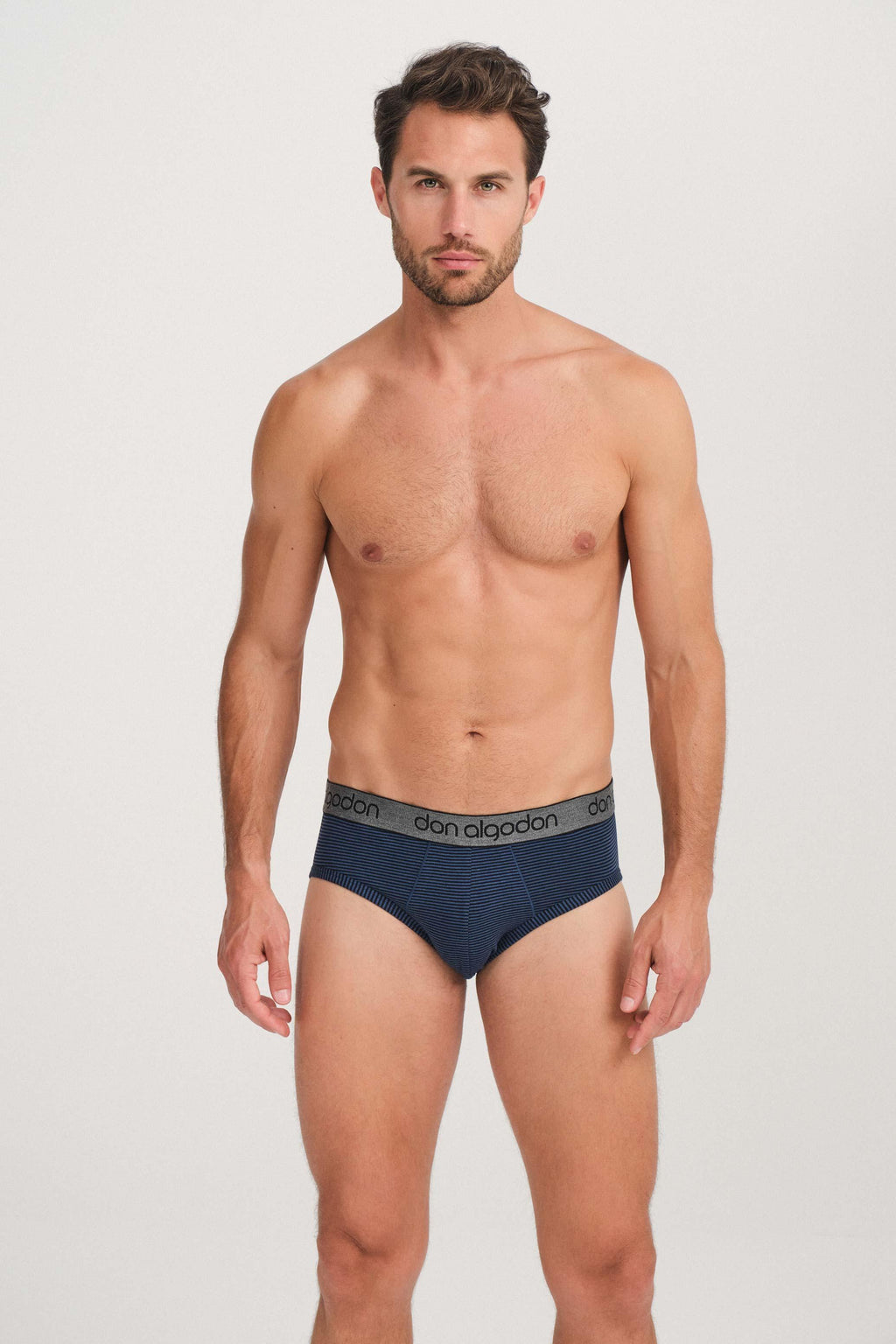 Don Algodon | Pack 6 Slips para Hombre | Lisos y Rayas | Transpirables