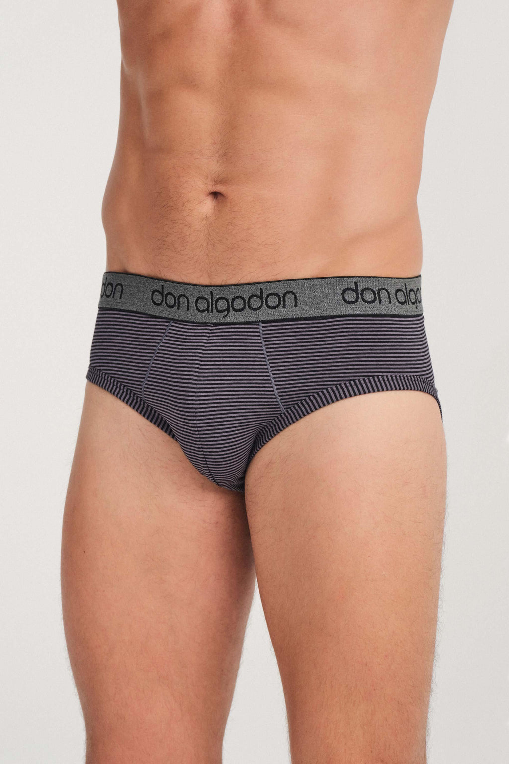 Don Algodon | Pack 6 Slips para Hombre | Lisos y Rayas | Transpirables