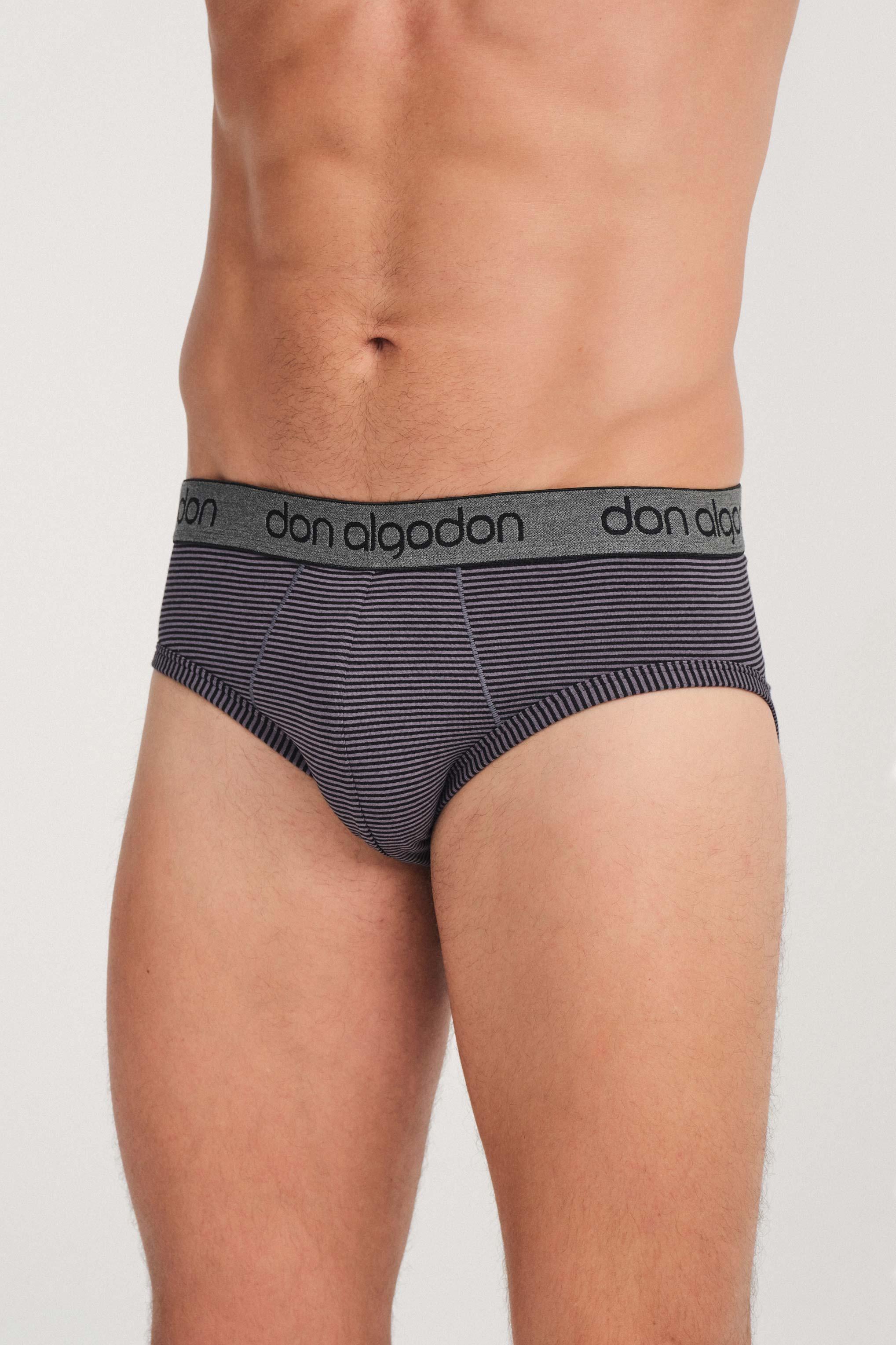 Don Algodon | Pack 6 Slips para Hombre | Lisos y Rayas | Transpirables