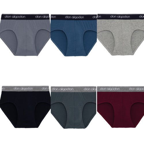 Don Algodon Kids | Pack 12 Slips Lisos para Niño | Calzoncillos Transpirables