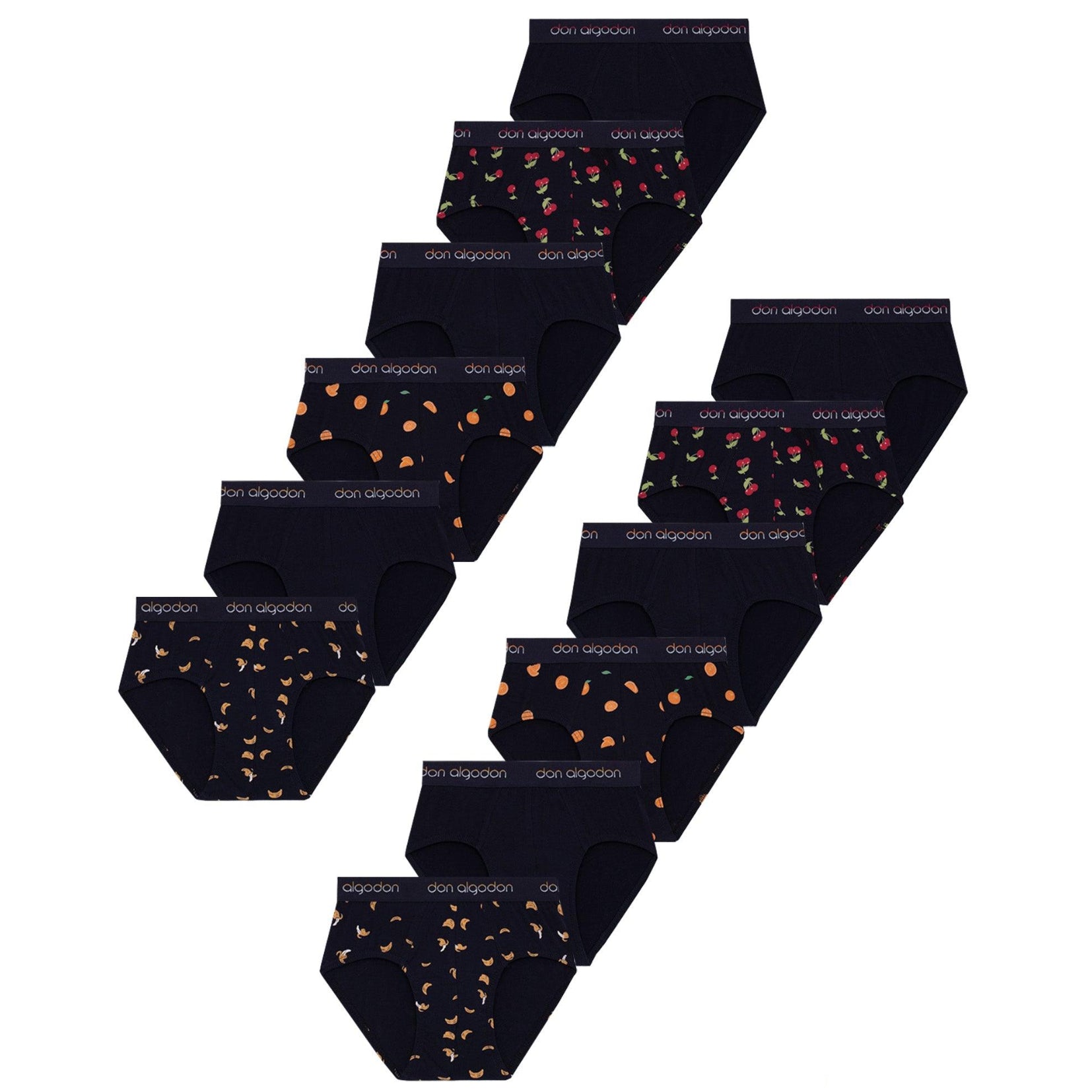 Don Algodon Kids | Pack 12 Slips Niño Lisos y Estampados | Calzoncillos Transpirables