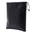 Embroidered Leather Drawstring Pouch