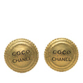 Gold Plated Coco Round Clip On Earrings