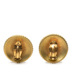 Gold Plated Coco Round Clip On Earrings