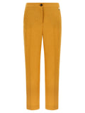 Herno Linen Tailored Trousers — Gold