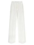 Herno Broderie Anglaise Cotton Trousers — White