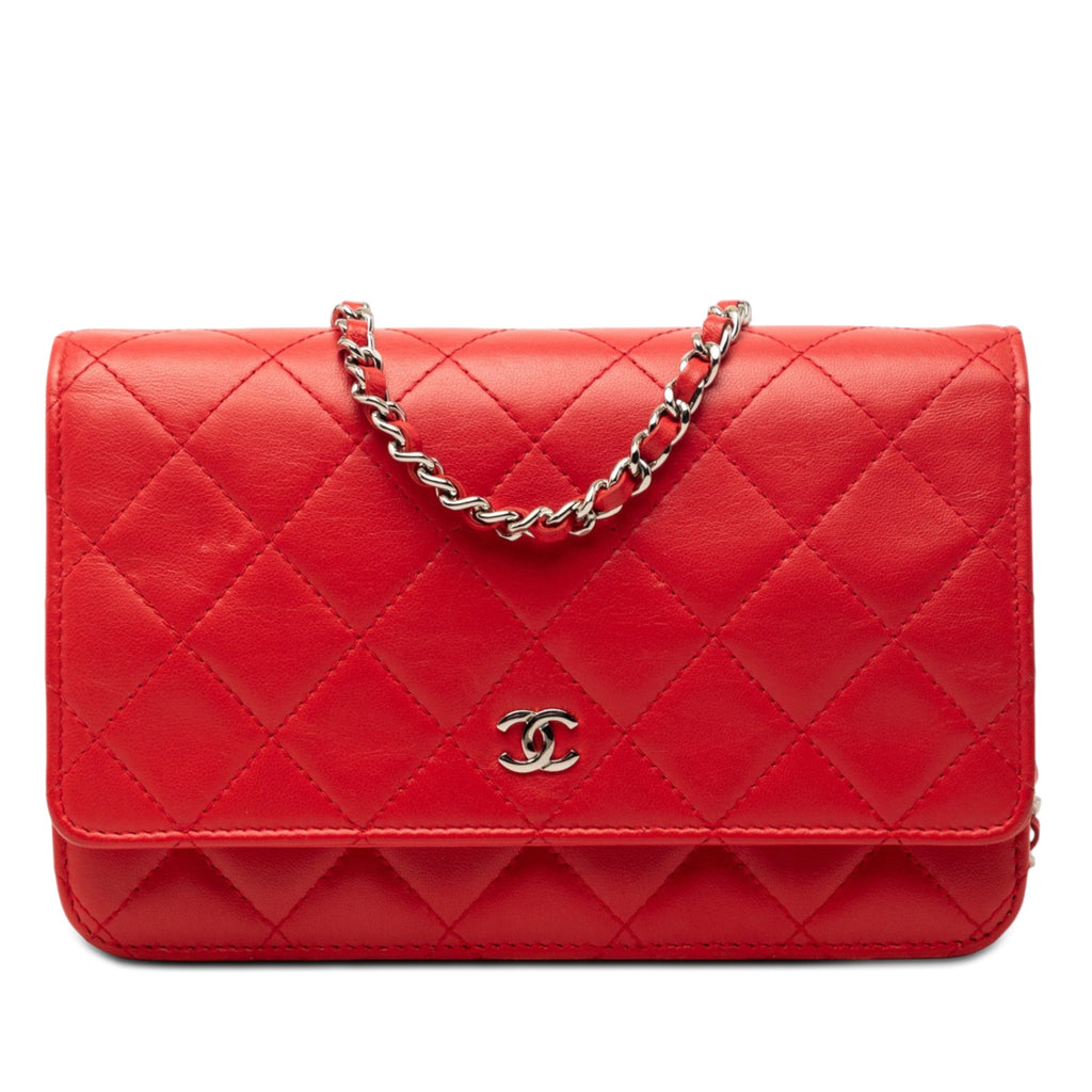 CC Quilted Lambskin Wallet on Chain