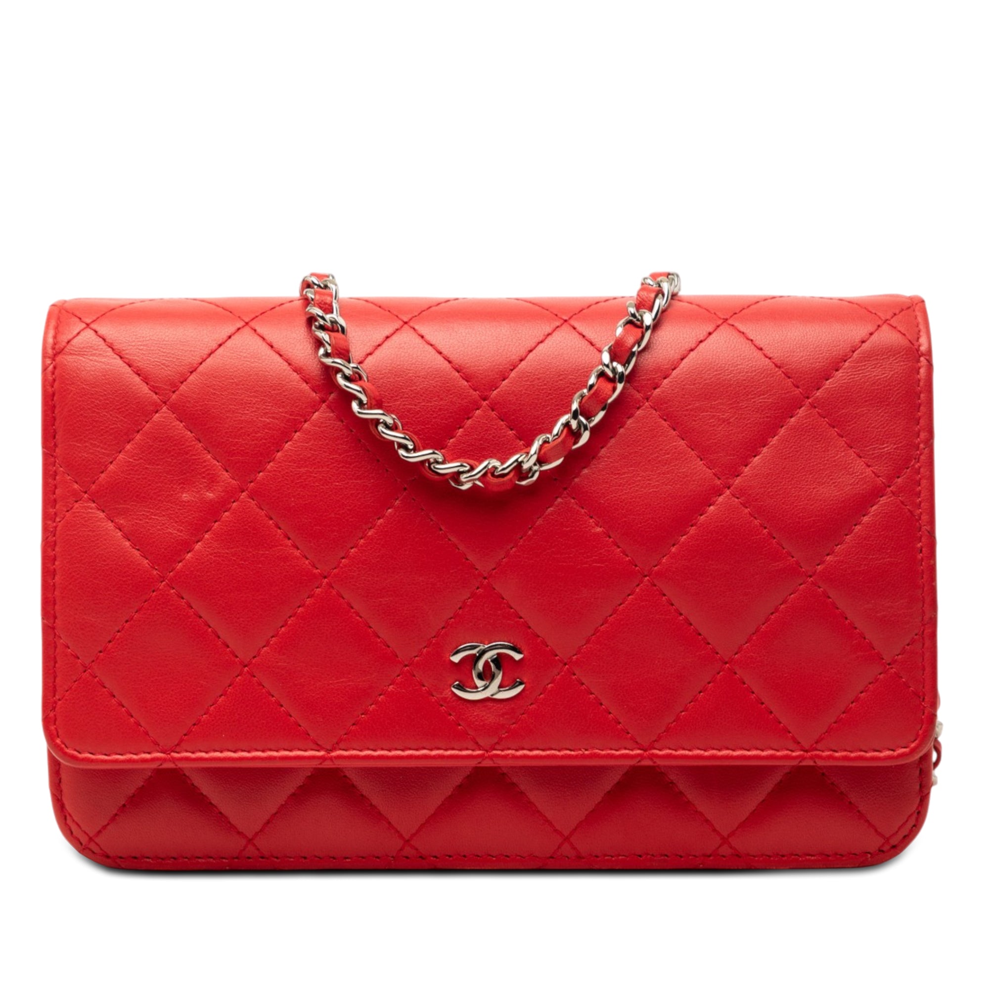 CC Quilted Lambskin Wallet on Chain