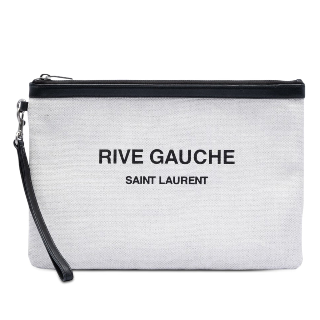 Canvas Rive Gauche Wristlet Clutch