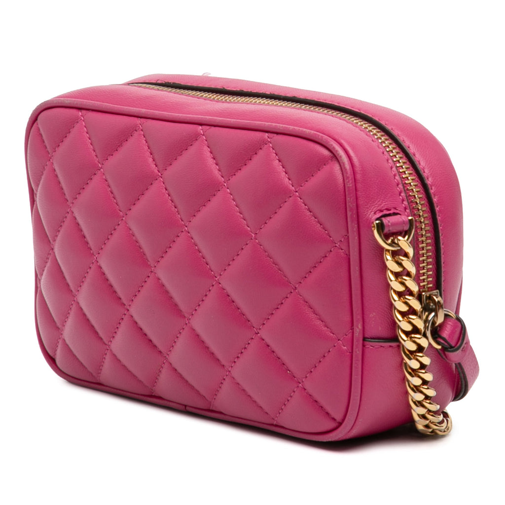 Quilted Lambskin La Medusa Camera Bag